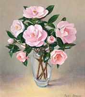 Cho Cho San Camellias, on display at the Chelsea Art Exhibition