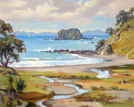 Fine Art by Peter Brown: Fletcher's Bay, Coromandel