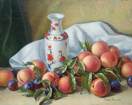 Fine Art by Peter Brown: Still Life With Peaches